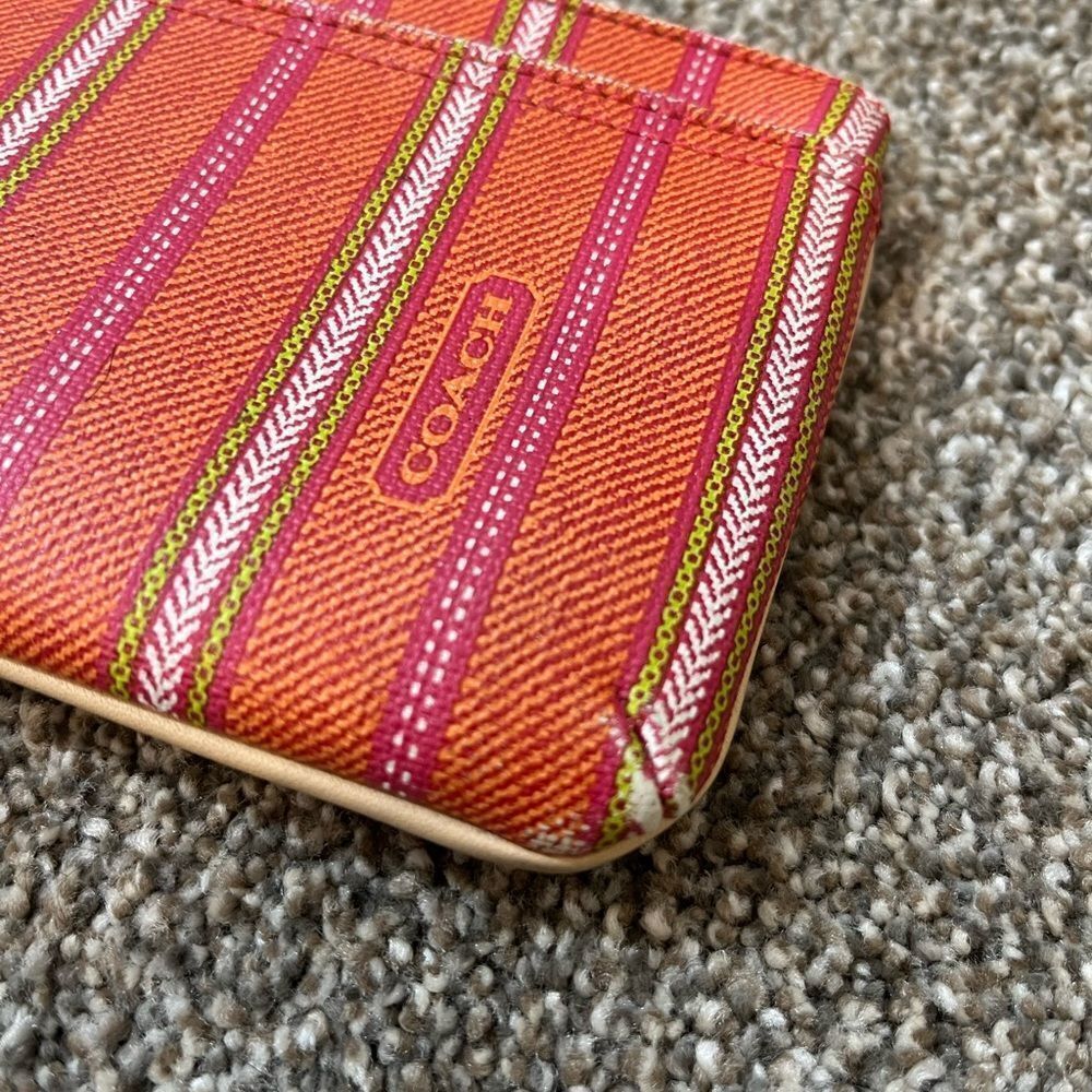 Coach Striped Wristlet - Picture 3 of 7